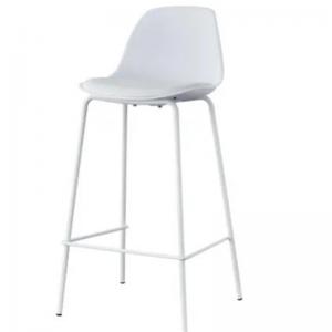 Modern white PP Bar stool Creative Bar Stool with PU leather cushions